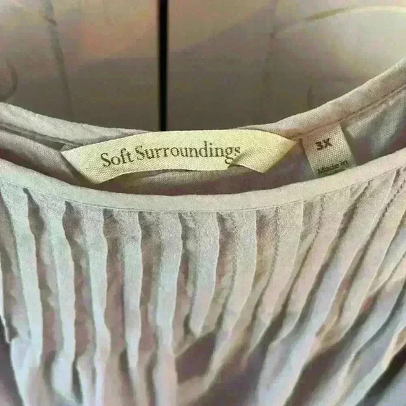 Soft Surroundings Eyelet Nightgown Maxi Dress 3X Purple 100% Cotton - Picture 7 of 11